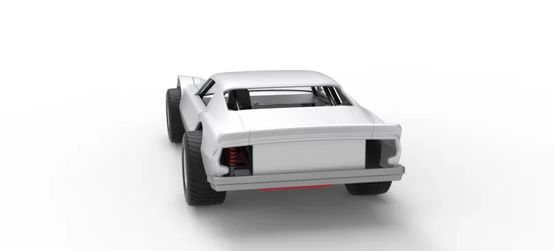 Vintage Dirt late model Race car Version 3 Scale 1:25 - Model preview 14