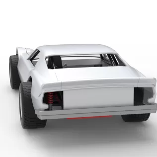 Vintage Dirt late model Race car Version 3 Scale 1:25 - Model thumbnail 14