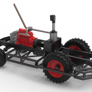 Chassis of Racing Combine Harvester Scale 1:25 - Model thumbnail 19