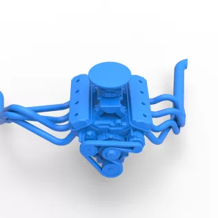 Engine of Vintage Asphalt Modified stock car Scale 1:25 - Model thumbnail 6