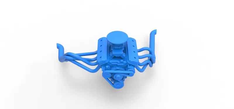 Engine of Vintage Asphalt Modified stock car Scale 1:25 - Model preview 6