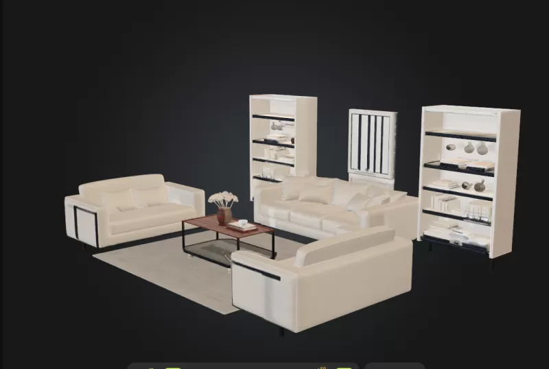 Livingroom furniture set - Model preview 2