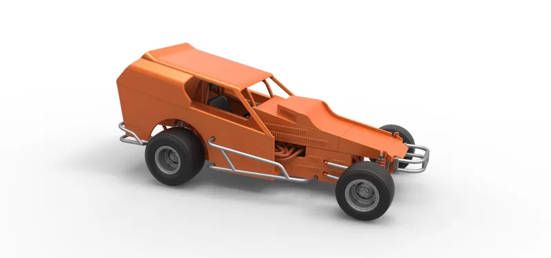 Vintage Dirt Modified stock car Version 3 Scale 1:25 - Model preview 24