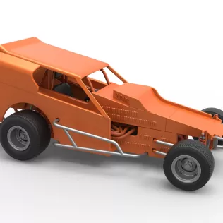 Vintage Dirt Modified stock car Version 3 Scale 1:25 - Model thumbnail 24