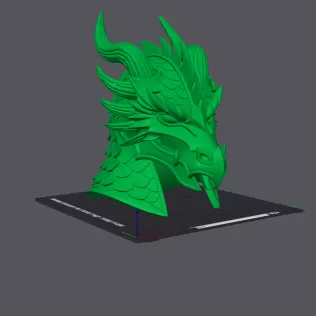 Dragon Helmet with Horns and Scales