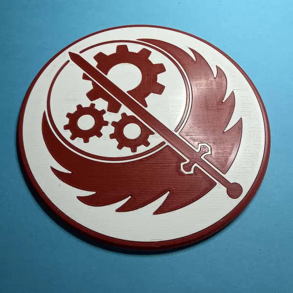Fallout Brotherhood of Steel Logo Coaster - Model preview 5