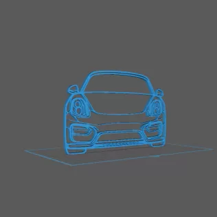 Porsche - 981 Boxter Wall Art - Model thumbnail 1