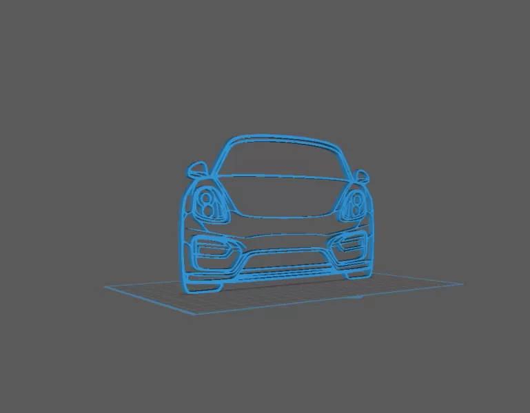 Porsche - 981 Boxter Wall Art - Model preview 1