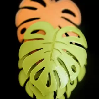 Monstera Leaf Coaster, 3D Tropical Home Decor, Eco-Friendly - Model thumbnail 2