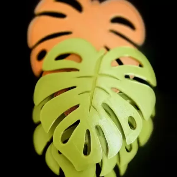 Monstera Leaf Coaster, 3D Tropical Home Decor, Eco-Friendly - Model preview 2
