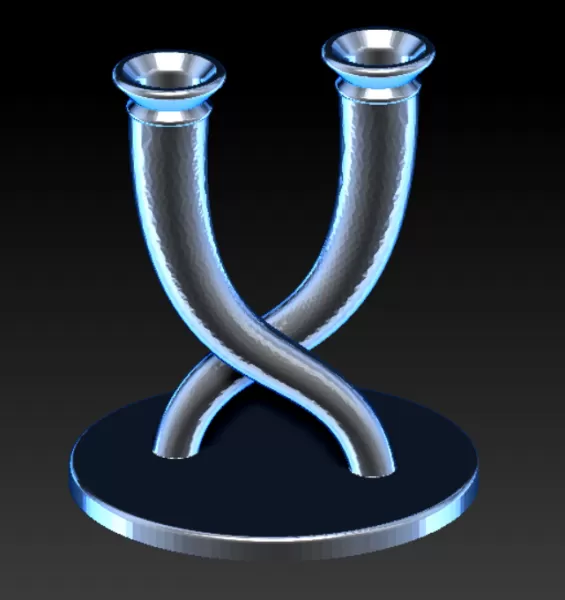 Art Deco Candelabra - Model preview 2