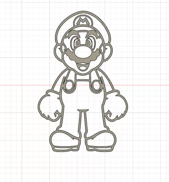 Silhouette de Mario - Model preview 1