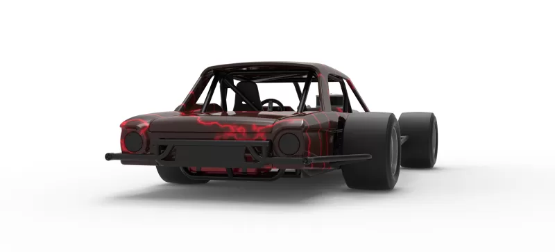 Vintage Asphalt Modified stock car V13 Scale 1:25 - Model preview 19