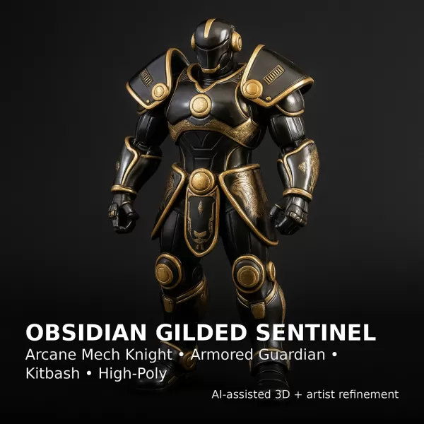 Kitbash Heroes — Fantasy + Sci-Fi High-Poly Character Pack - Model preview 2