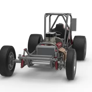 Dirt Silver Crown Champ car Base Version 2 Scale 1:25 - Model thumbnail 5