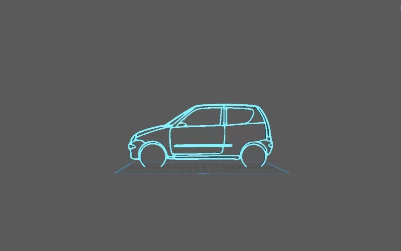 Fiat - 600 Van Wall Art - Model preview 1