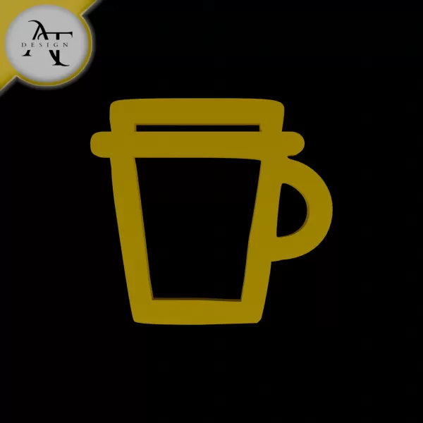 Simple Coffee Cup Symbol - 2D Art - Model preview 1
