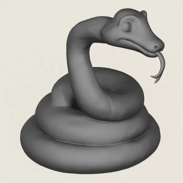 Anaconda Snake Print Ready 3D Model - Model preview 4