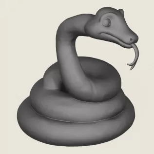 Anaconda Snake Print Ready 3D Model - Model thumbnail 4