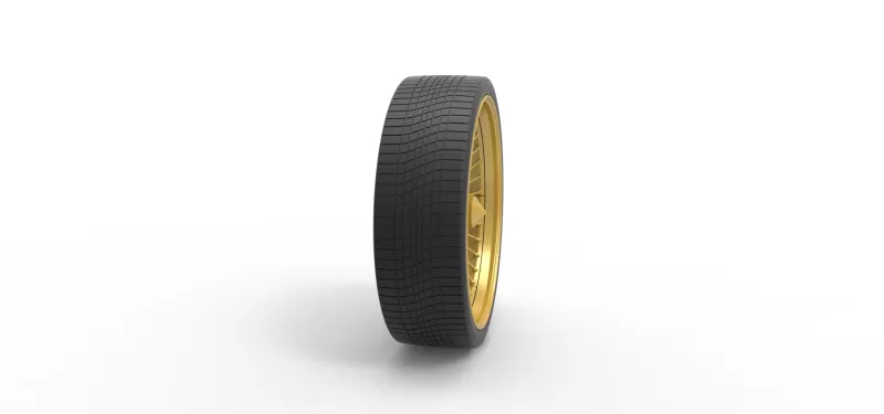 30 inch Wire wheel of Donk car Scale 1:25 - Model preview 3