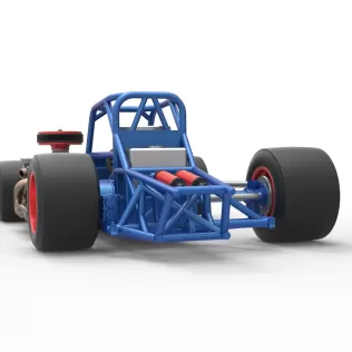 Supermodified front engine race car Base Version 4 Scale 1:25 - Model thumbnail 15