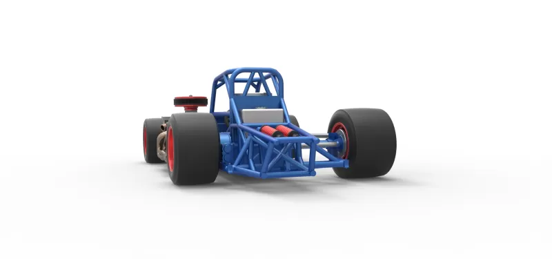Supermodified front engine race car Base Version 4 Scale 1:25 - Model preview 15