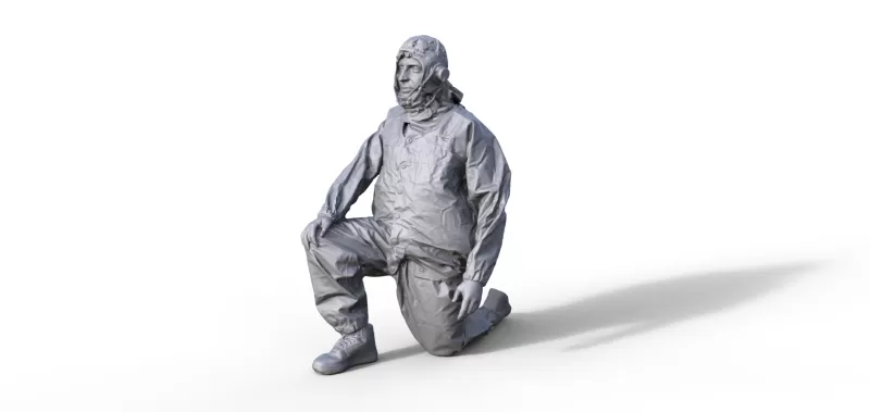 Soldier in protective suit - Model preview 1