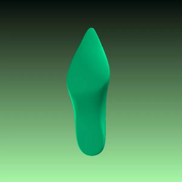 Women's Pointed Toe Pump Shoe Last 3D Model STL Printable High H - Model preview 9