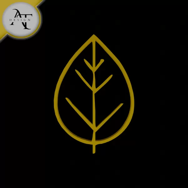 Simple Leaf Symbol - 2D Art - Model preview 1