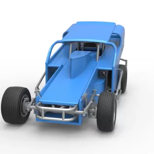 Vintage Dirt Modified stock car Version 2 Scale 1:25 - Model thumbnail 5