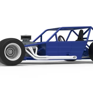 Vintage Asphalt Modified stock car Base V6 Scale 1:25 - Model thumbnail 2