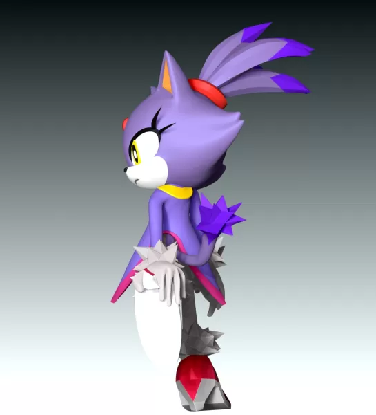 Blaze The Cat - Sonic the Hedgehog - Model preview 5