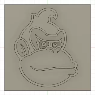 Plaque tête Donkey Kong