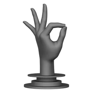 Ok Hand Gesture 3D Print Model