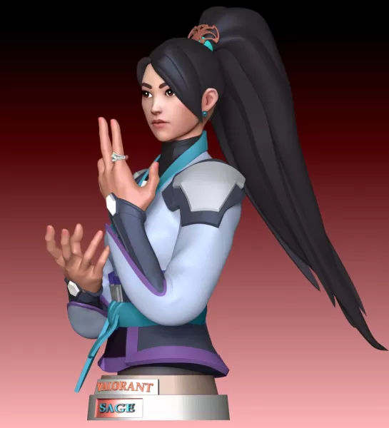 Sage Bust FanArt - Model preview 3