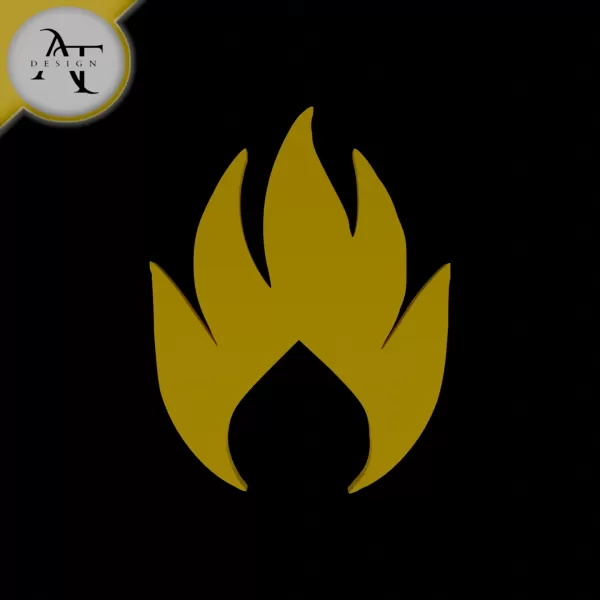 Simple Flame Symbol - 2D Art - Model preview 1