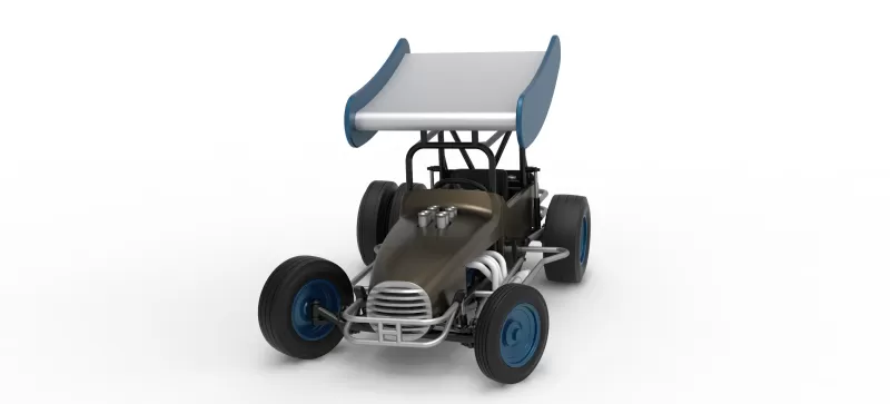 Vintage Winged Supermodified for Dirt while turning V2 1:25 - Model preview 5