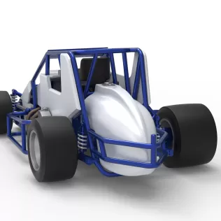 Pavement Silver Crown Car Scale 1:25 - Model thumbnail 14