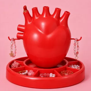 Anatomical Heart Makeup Organizer Lip Gloss Holder - Model thumbnail 5