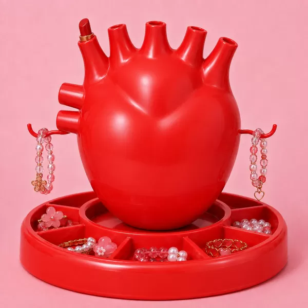 Anatomical Heart Makeup Organizer Lip Gloss Holder - Model preview 5