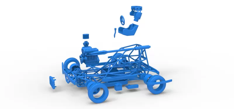 BriSCA Formula 2 Stock Car Base Scale 1:25 - Model preview 28