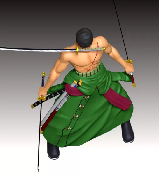 Zoro One Piece Fan Art - Model preview 6