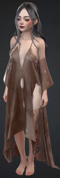 Frau mit engen kleid - Model preview 1