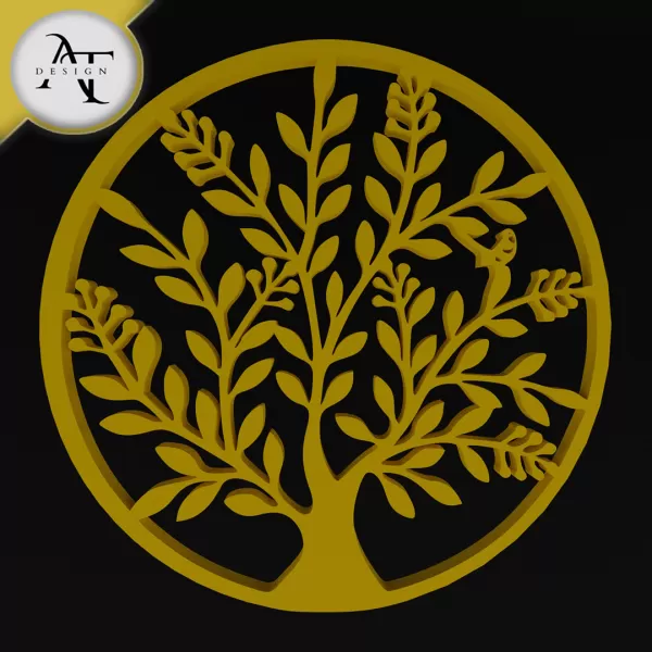 Tree - Silhouette - 2D Wall Art Decor - Model preview 1