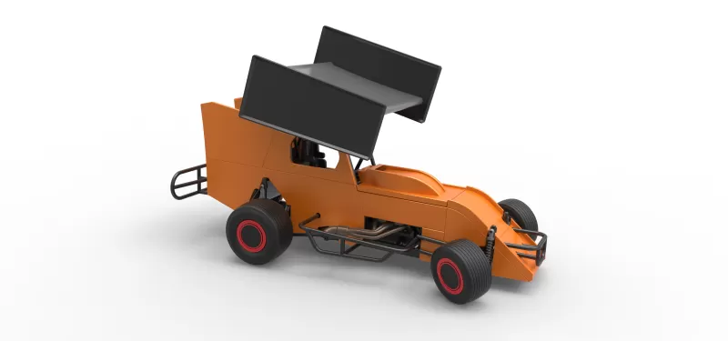 Southern Wing Modified Stock car while turning Scale 1:25 - Model preview 24