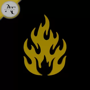 Simple Flame Symbol - 2D Art