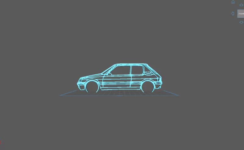 Peugeot - 205 GTI Wall Art - Model preview 2