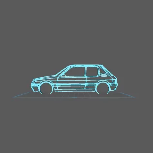 Peugeot - 205 GTI Wall Art