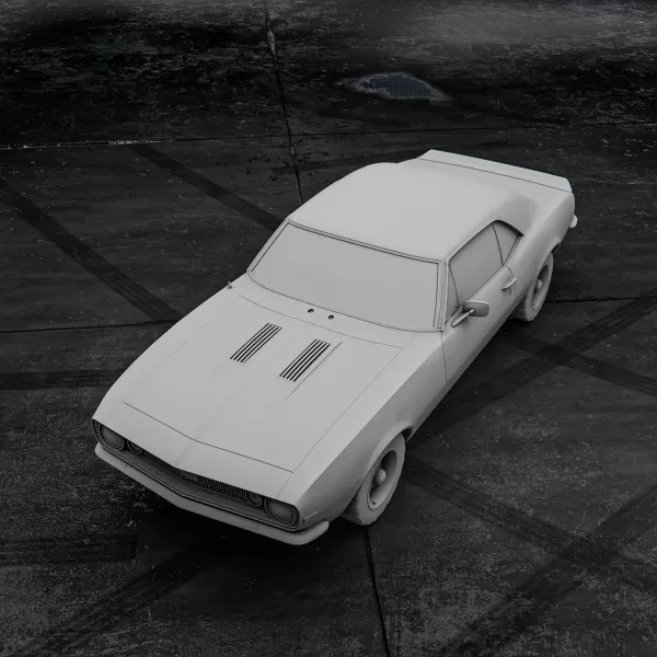 Chevrolet Camaro SS 1967 – 3D Printable Car Model - Model preview 2