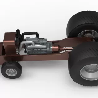 Pro Stock Pulling Tractor Base Scale 1:25 - Model thumbnail 8